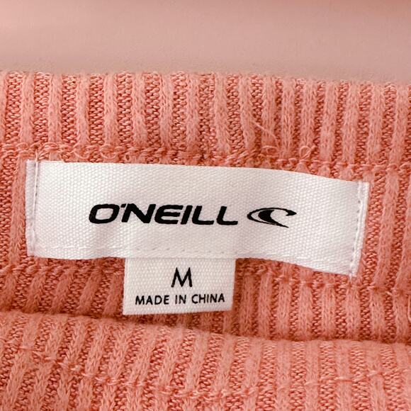 O'Neill Rowen Ribbed Knit Pull On Drawstring Shorts Canyon Coral Clay size M NWT - Picture 7 of 9